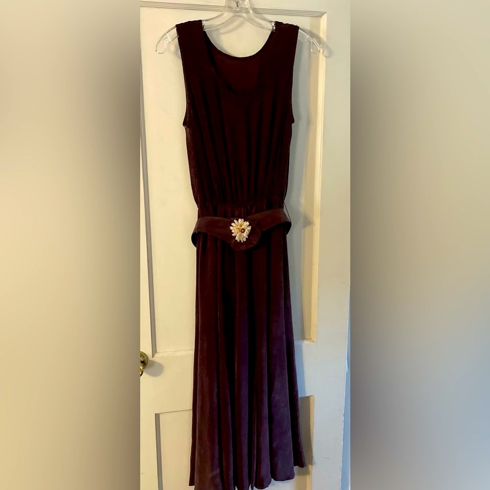 Gorgeous Deep Purple/Plum Spencer Alexis Silky Soft Dress with Belt